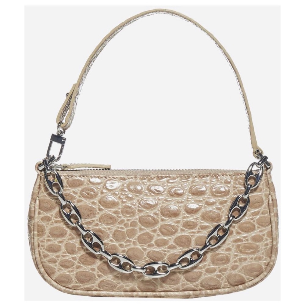 BY FAR mini Rachel croc-embossed bag. NEW!